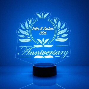Anniversary LED Lamp Light Up, Heart Lamp Night Light, Romantic Gifts for Her, Valentines Day Gifts Wedding Decor, Free Personalization