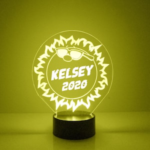 Sunshine Night Light, Personalized Free, LED Night Lamp, With Remote Control, Engraved Gift, 16 Color Change, Sunshine Lamp
