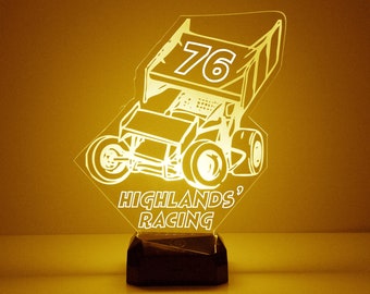 Sprint Car 3D Led Lamp