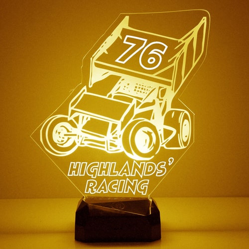 Sprint Racing Car Night Light Personalized Free LED Night Etsy