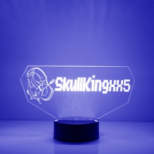Gamers Gift, Influencer Night Light, Personalized Free, LED Night Lamp, With Remote Control, Engraved Gift, 16 Color Change, Gaming Light Up