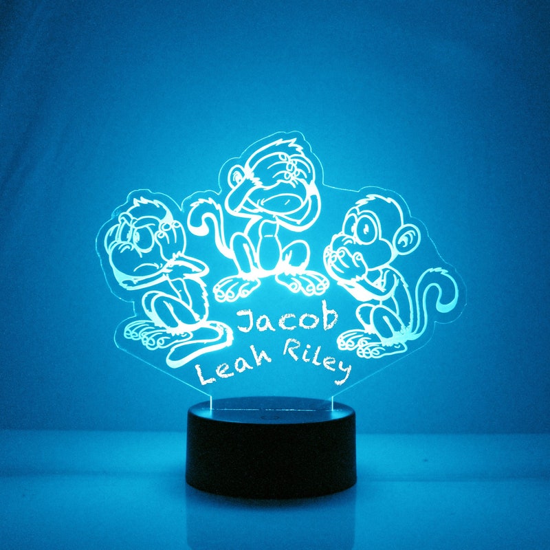 Led Monkey Monkey Lamp - Etsy