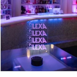 Custom Made LED Acrylic Light Up Centerpieces - Create Your Own Logo or Design - Sweet 16, Birthday, Bar/Bat Mitzvah, Weddings, Graduation