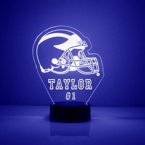 Michigan Wolverines Football, Personalized Sports Fan Lamp, College Football, Free Engraving, Fan Gift,16 Color Remote Control, CLC Licensed