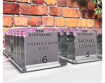 Personalized Acrylic Place Cards, Escort Cards Wedding Guest - Bat Mitzvah Bar Mitzvah Laser Cut, Seating Cards Custom Name, Custom Shape