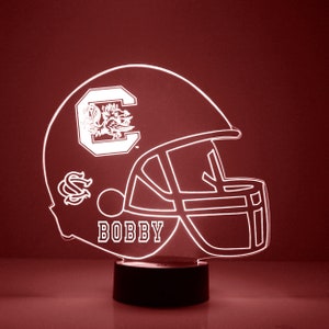 South Carolina Gamecocks, Personalized Sports Fan Lamp, College Football, Free Engraving, Fan Gift, 16 Color Remote Control, CLC Licensed