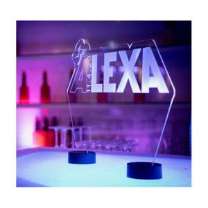 Custom Made LED Acrylic Light Up Centerpieces - Create Your Own Logo or Design - Sweet 16, Birthday, Bar/Bat Mitzvah, Weddings, Graduation
