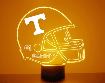 Tennessee Volunteers, lampada personalizzata per tifosi sportivi, football universitario, incisa, regalo per tifosi dei Vols, prodotto universitario con licenza ufficiale