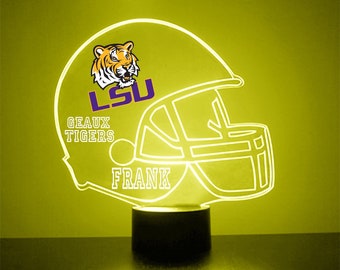 LSU Tigers, Personalized Sports Fan Lamp, College Football, Engraved, LSU Tigers Fan Gift,  OFFICIALLY Licensed Collegiate Product