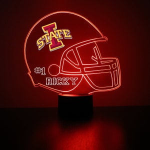 Iowa State Cyclones, Personalized Sports Fan Lamp, College Football, Engraved, Cyclones Fan Gift, OFFICIALLY LICENSED Collegiate Product