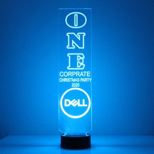 TABLE NUMBER LED Acrylic Light up Centerpieces - Create Your Own Logo ...