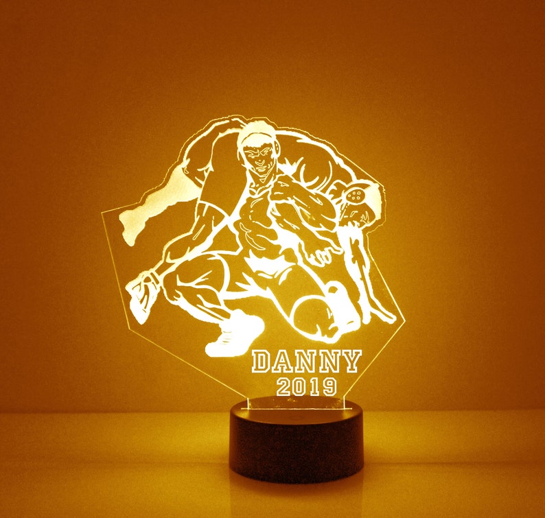Wrestling Night Light Personalized Free LED Night Lamp With Etsy