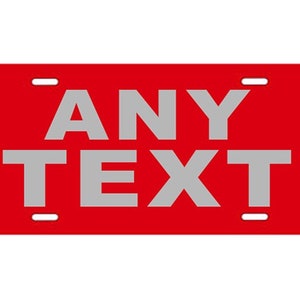 Placa personalizada Vanity - Etiqueta automática - Crie seus próprios nomes, mensagens, qualquer texto em etiqueta de alumínio