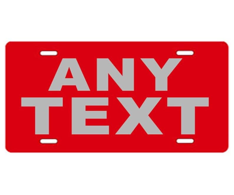 Vanity License Plate Auto Tag Create Your Own Names Etsy