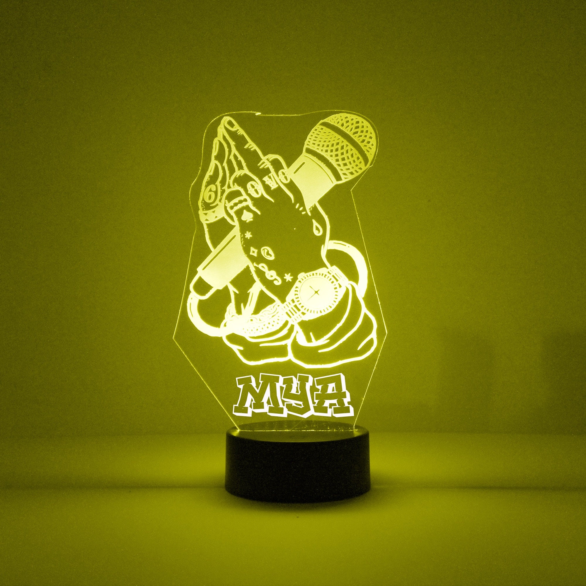 DJ MC Rapper's Microphone Night Light Personalized | Etsy
