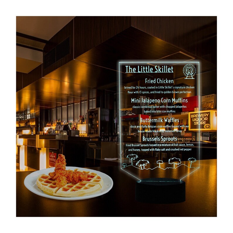 Light up Menu's Bar Sign's Table Number's Etsy