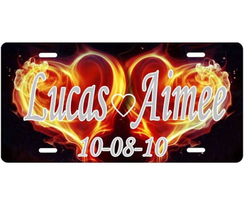 Vanity License Plate Auto Tag Create Your Own Names Etsy