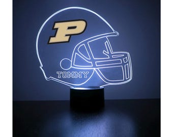 Purdue Boilermakers, Personalized Sports Fan Lamp, College Football, Engraved, Boilermakers Fan Gift, OFFICIALLY LICENSED Collegiate Product