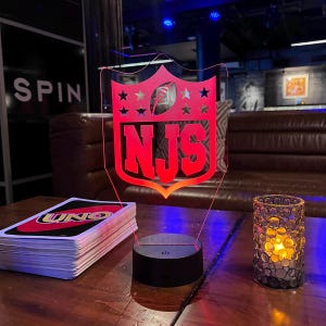 Bar/Bat Mitzvah Party Decor, Custom Made LED Acrylic Light Up Centerpieces Your Own Logo or Design - Sweet 16, Birthday,Weddings, Graduation