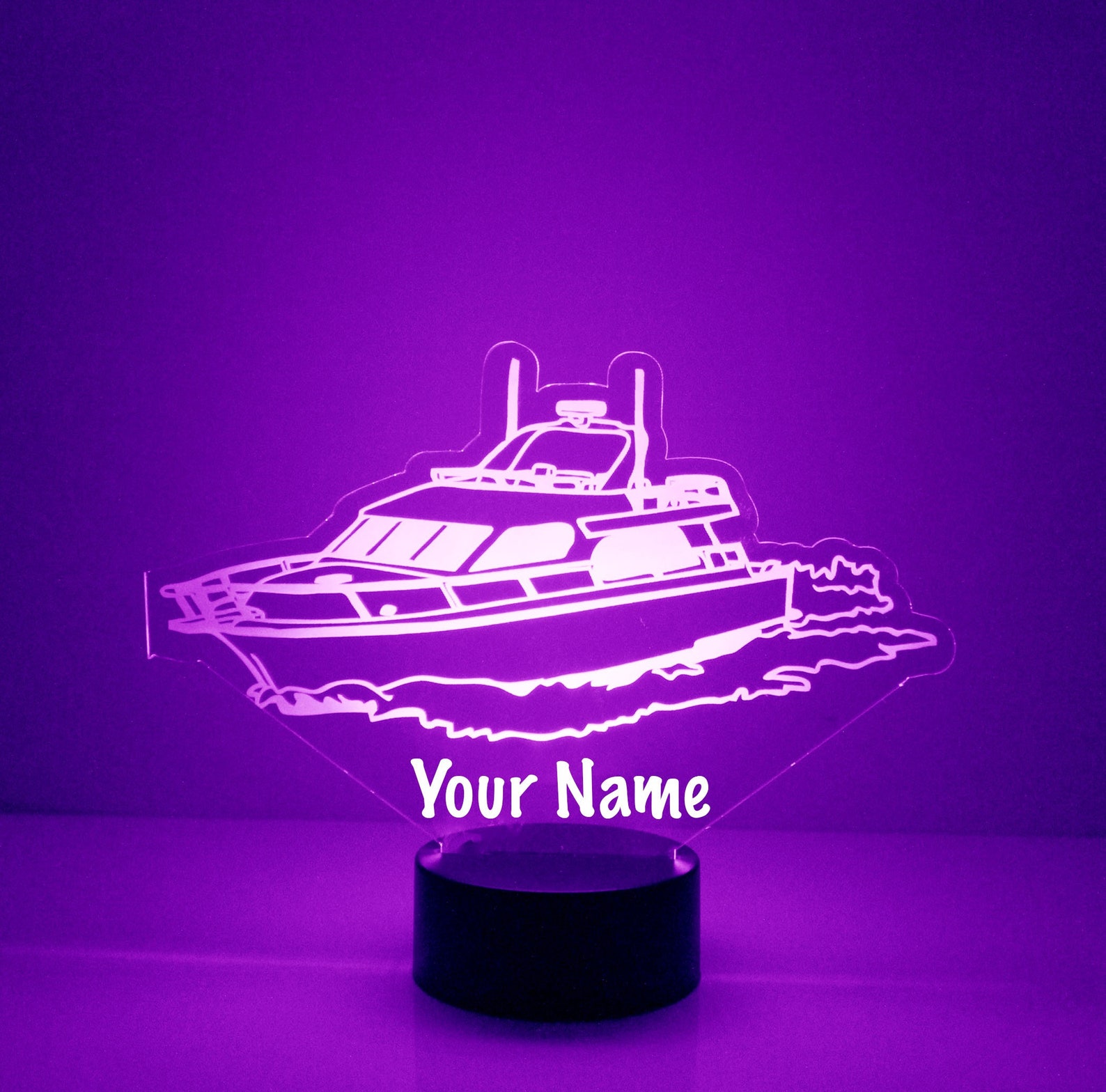 Boat Night Light Personalized Free LED Night Lamp With Etsy