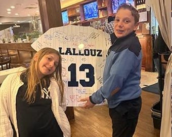 Baseball Jersey Bar Mitzvah Mirrored Acrylic Sign In Board - Customized with Name and Logo - Sports Party Guestbook
