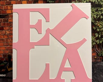 Custom Made Love Name Bat Mitzvah/ Wedding/ Party Mirrored Acrylic Sign In Board - Create Your Own Logo - Sweet 16 Party Sign In Board