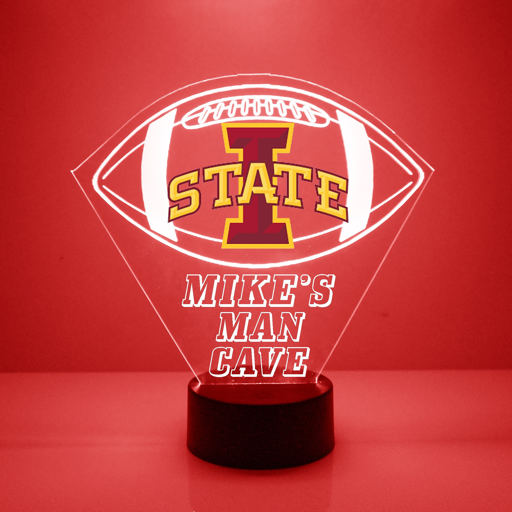 Iowa State Cyclones, Personalized Sports Fan Lamp, College Football ...