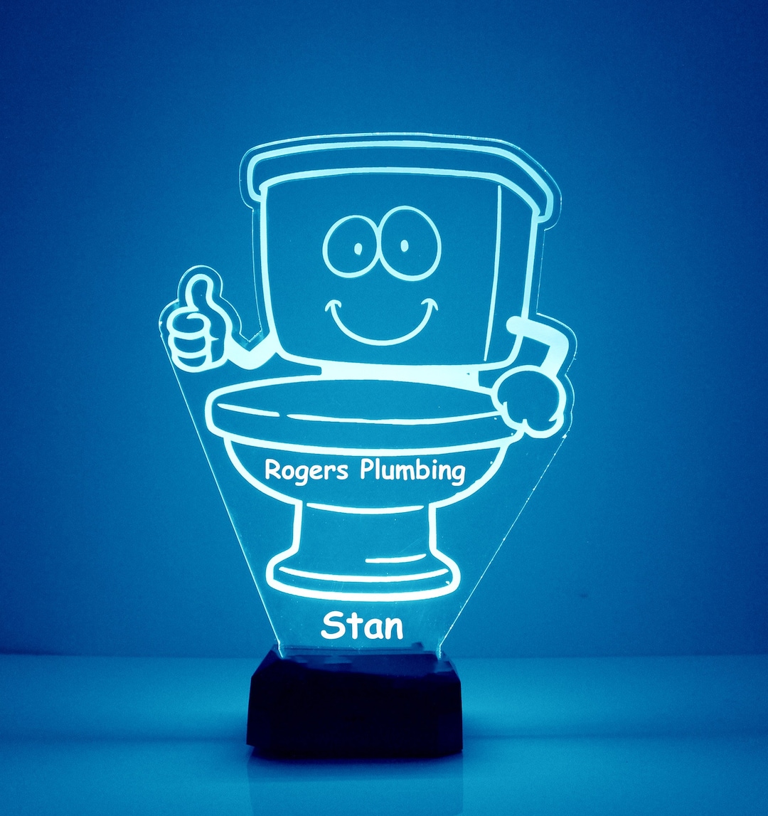 Bathroom Night Light Personalized Free LED Night Lamp With Etsy