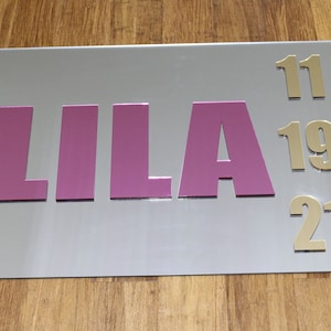 Custom Made Bar/Bat Mitzvah/ Wedding/ Party Mirrored Acrylic Sign In Board - Sweet 16 Party Sign In Board image 7