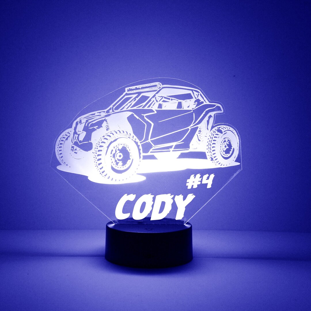 Dune Buggy Race Car Night Light, Personalized Free, LED Night Lamp
