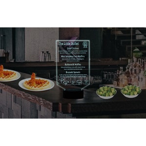 Light Up Menu's, Bar Sign's, Table Number's - Sweet 16, Birthday, Bar/Bat Mitzvah, Weddings, Graduation, Corporate Events