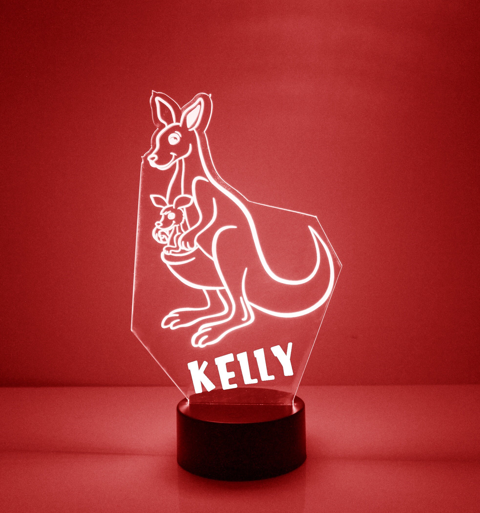 Kangaroo Night Light, Personalized Free, LED Night Lamp, With