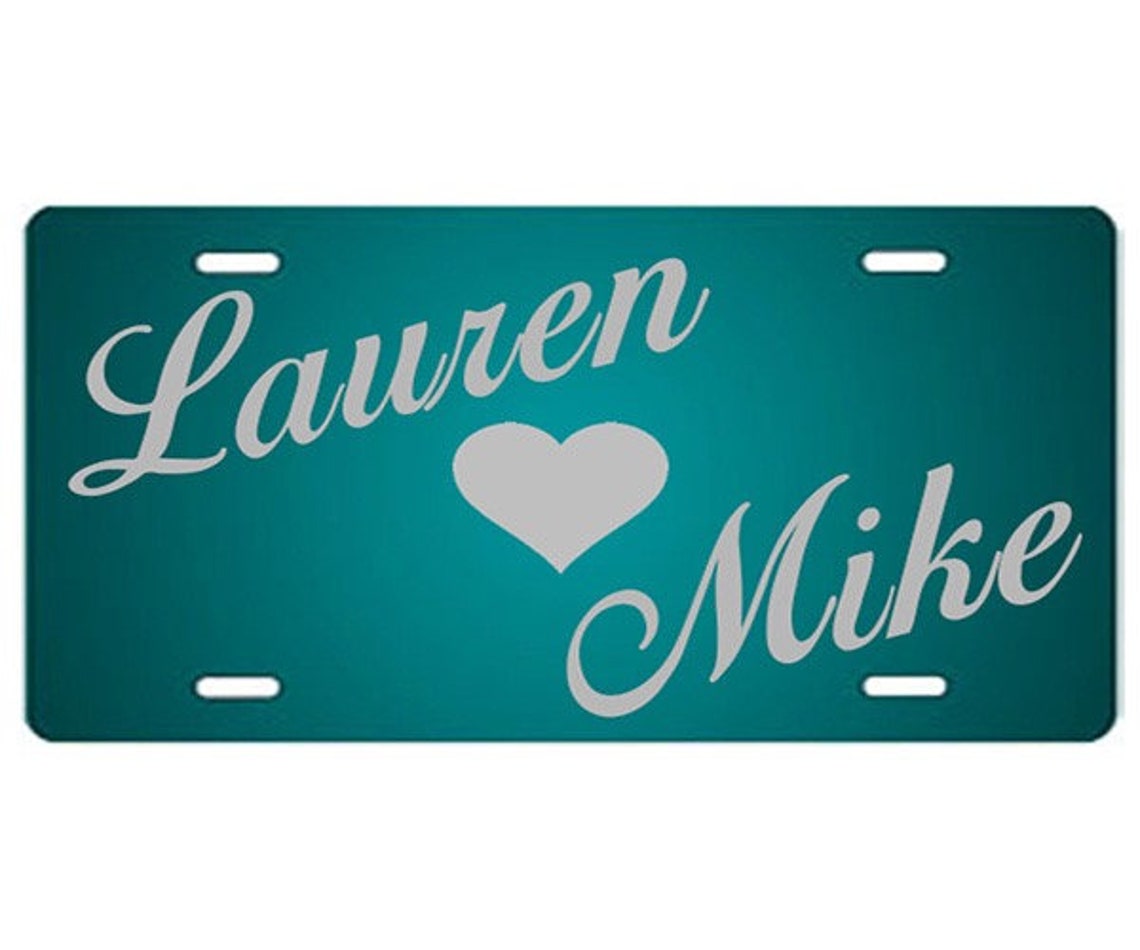 Vanity License Plate Auto Tag Create Your Own Names Etsy