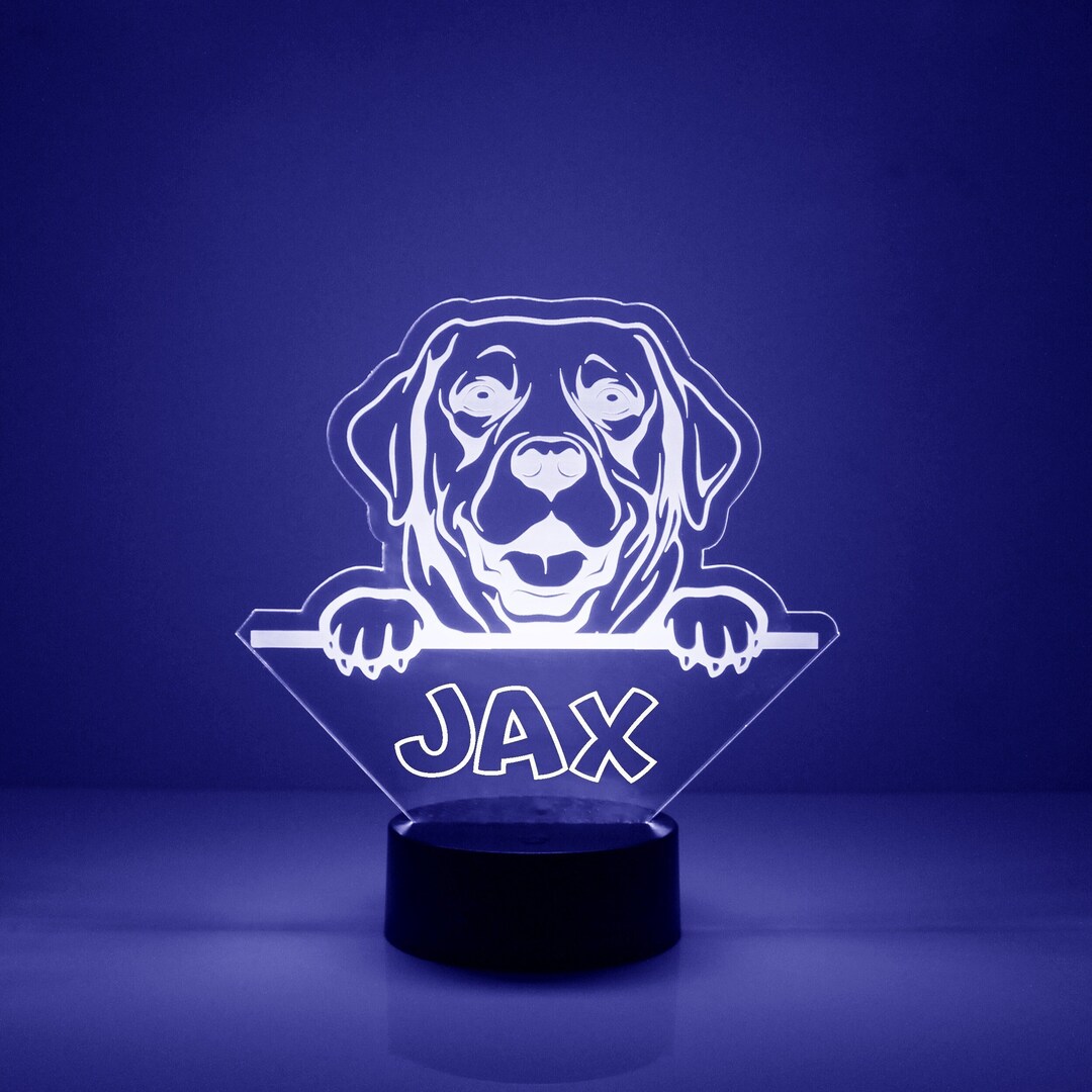 Labrador Retriever, Dog Night Light, Personalized Free, LED Night Lamp, With Remote Control