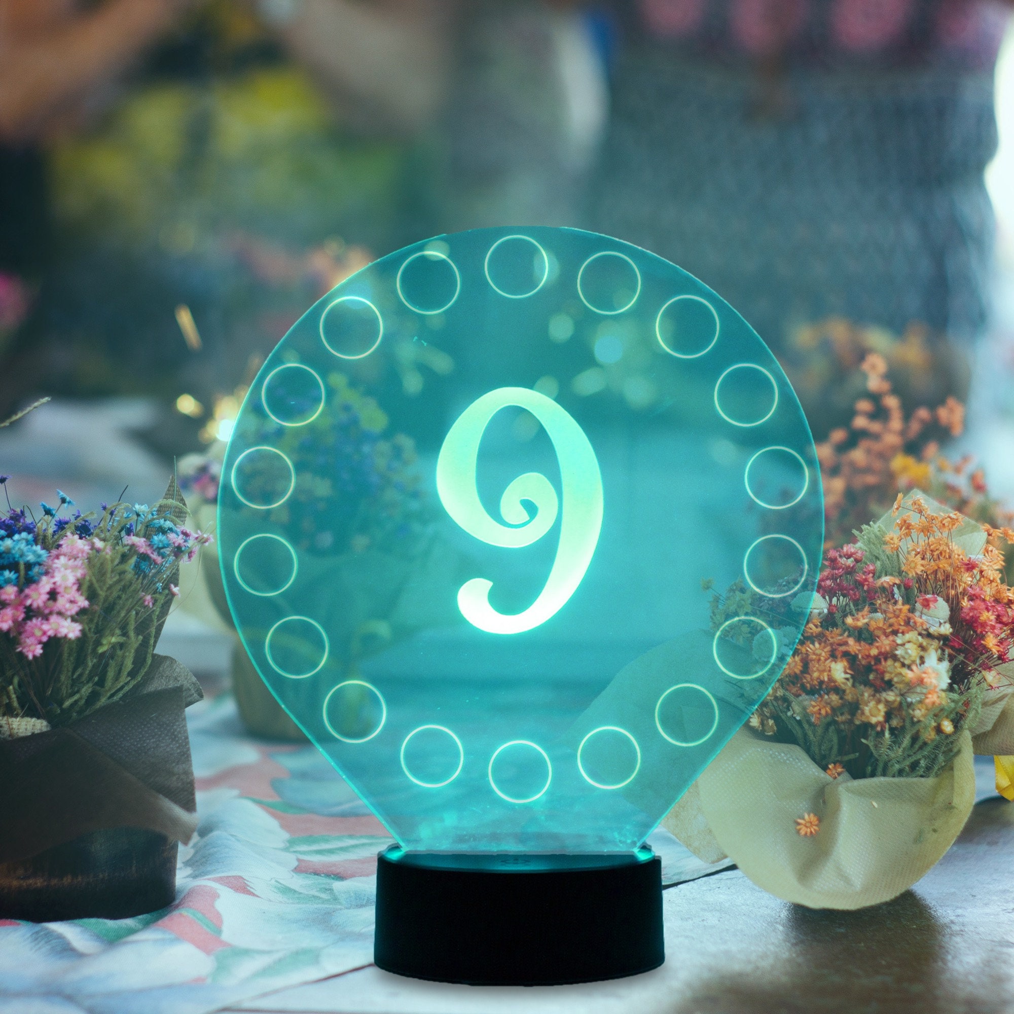 Custom Made LED Acrylic Light up Centerpieces Create Your Etsy