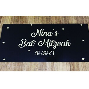 Custom Made Bar/Bat Mitzvah/ Wedding/ Party Mirrored Acrylic Sign In Board - Sweet 16 Party Sign In Board image 4