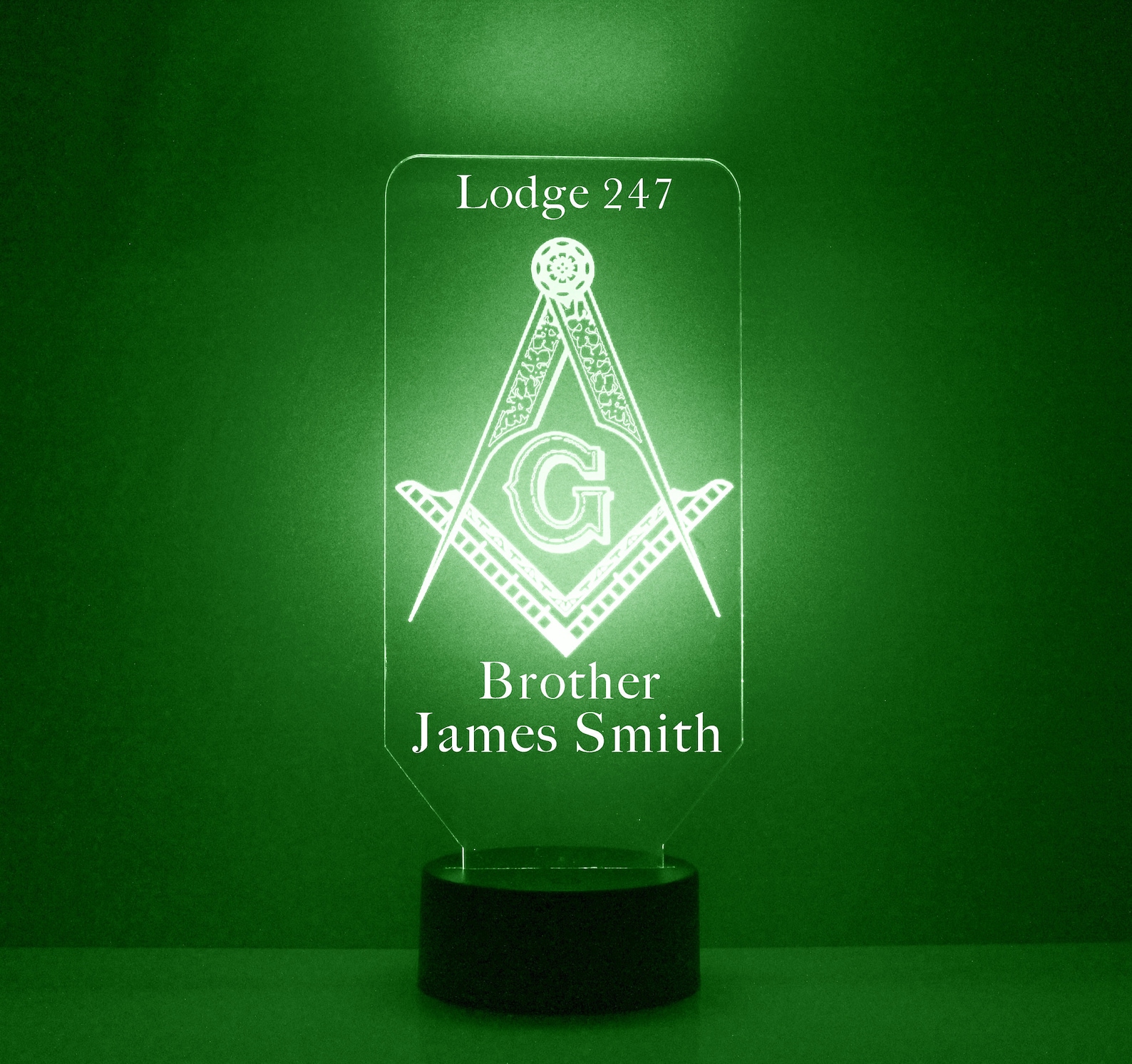 Masonic Symbol Night Light Personalized Free LED Night Lamp - Etsy