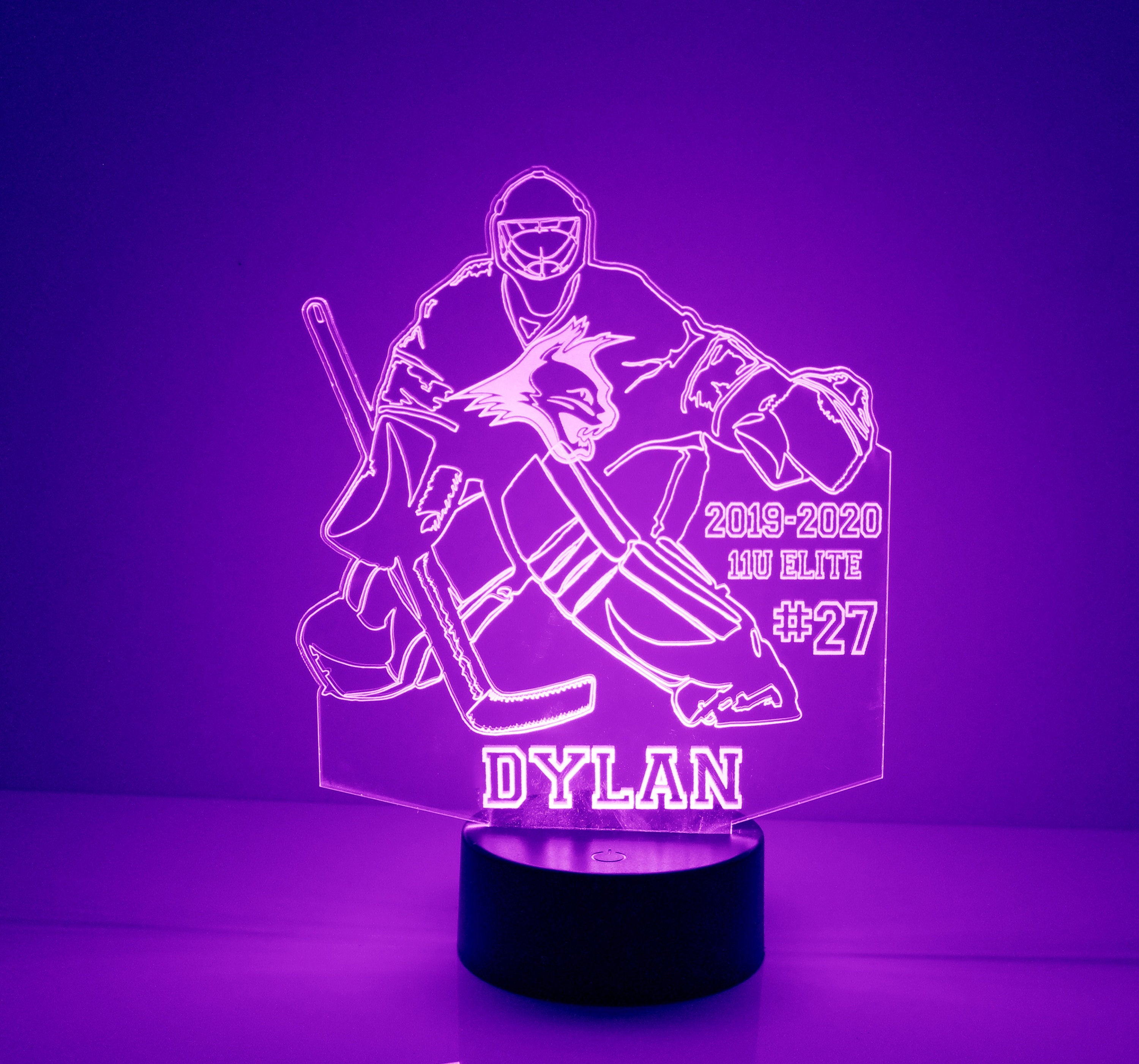 Logo canadien de hockey junior LED Light Up Personnalisé Etsy