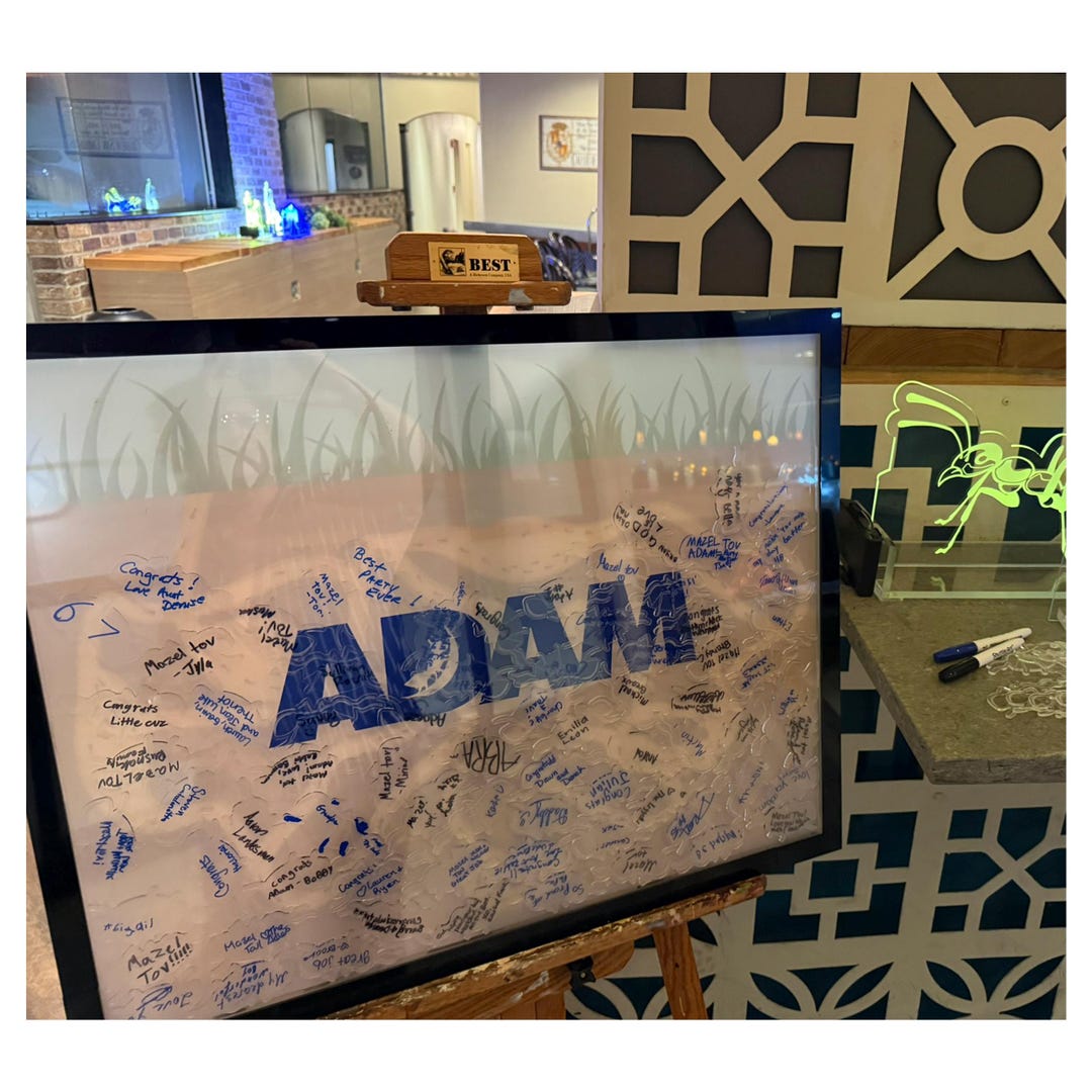 Drop Box Custom Made Bar/bat Mitzvah Mirrored Acrylic Drop in Sign in ...