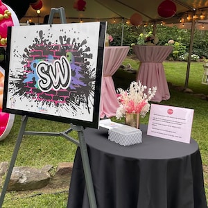 Drop Box Custom Made Bar/Bat Mitzvah Mirrored Acrylic Drop In Sign In Board - Sweet 16,- Weddings, Quinceaneras, Shadow Box Sign In Board