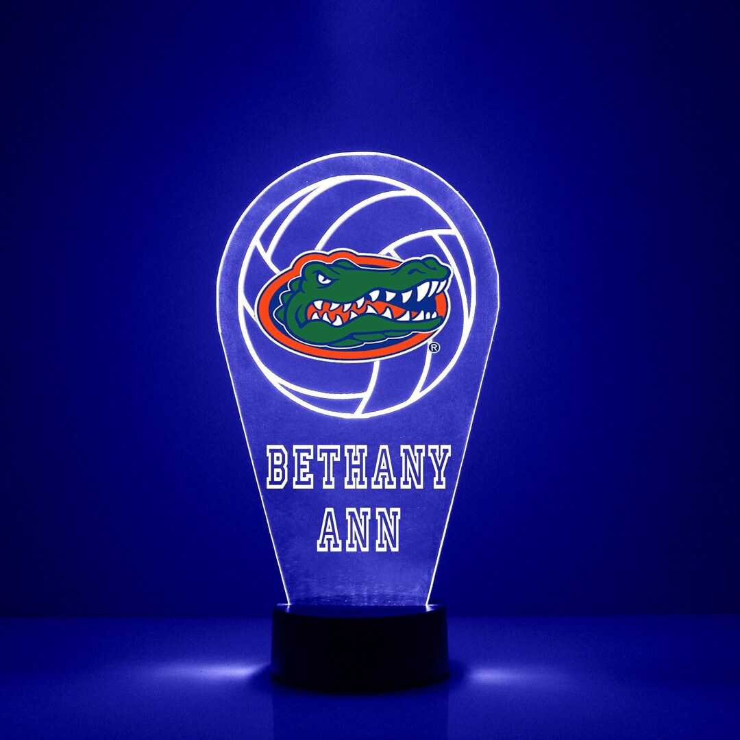 Florida Gators Volleyball, Personalized Sports Fan Lamp, Free Engraving ...