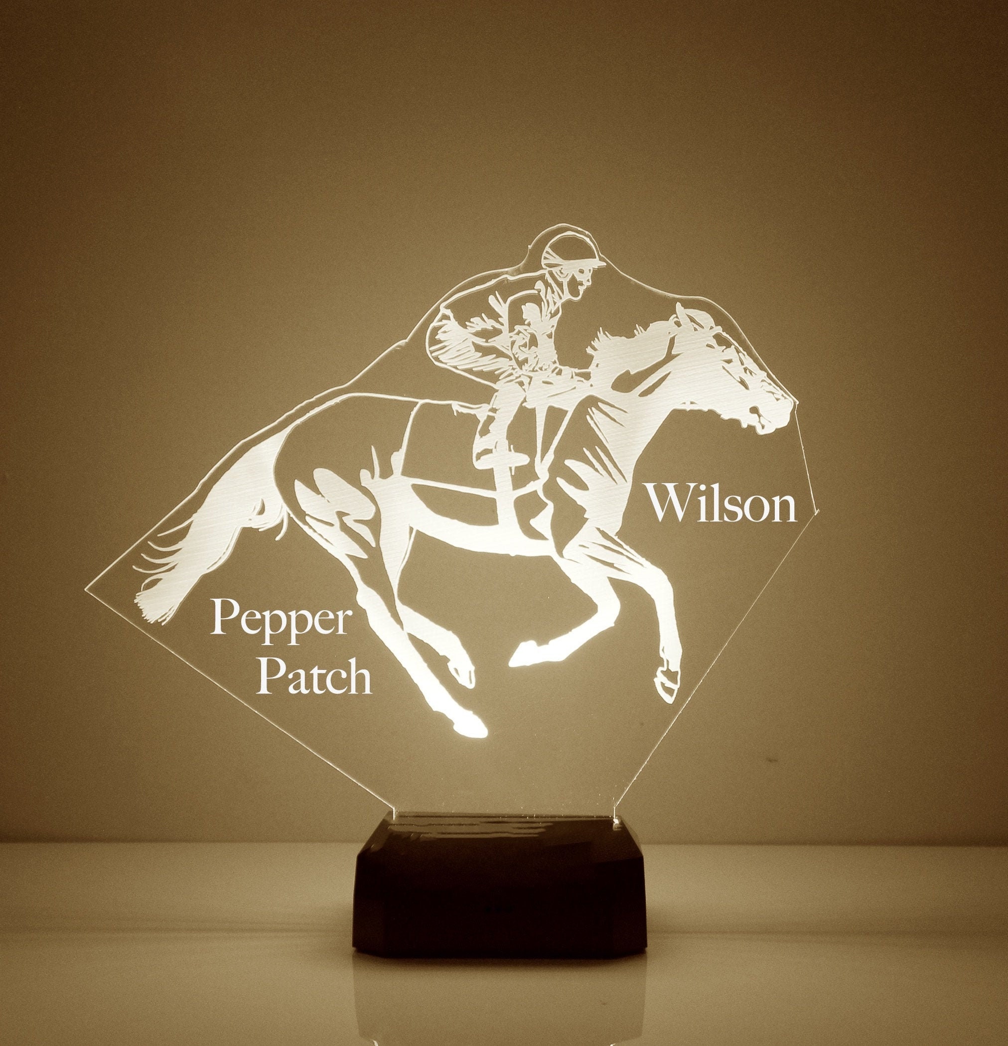 Race Horse Night Light Personalized Free LED Night Lamp - Etsy
