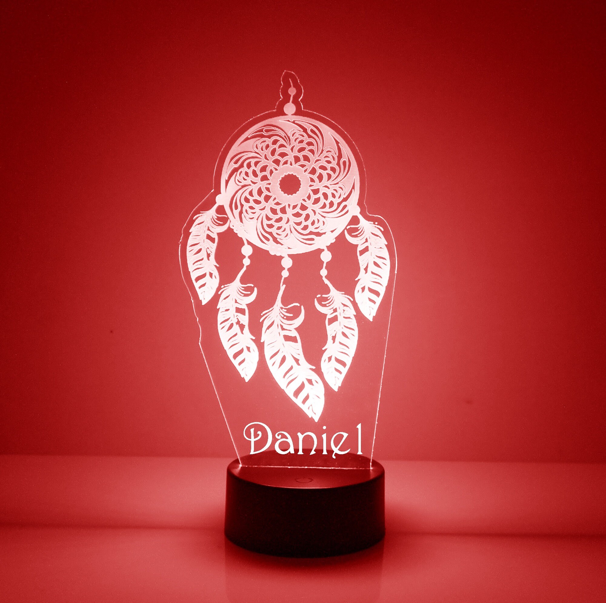 Dream Catcher Night Light, Personalized Free, LED Night Lamp, With