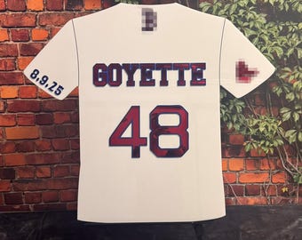 Baseball Jersey Bar Mitzvah Mirrored Acrylic Sign In Board - Customized with Name and Logo - Sports Party Guestbook