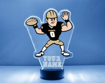 Purdue Boilermakers, Personalized Sports Fan Lamp, College Logo, Engraved, Boilermakers Fan Gift, OFFICIALLY LICENSED Collegiate Product
