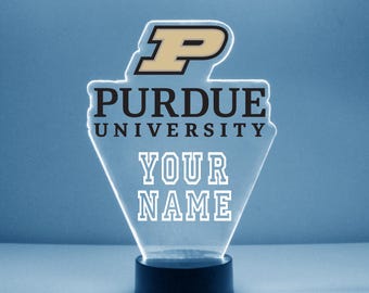 Purdue Boilermakers, Personalized Sports Fan Lamp, College Logo, Engraved, Boilermakers Fan Gift, OFFICIALLY LICENSED Collegiate Product