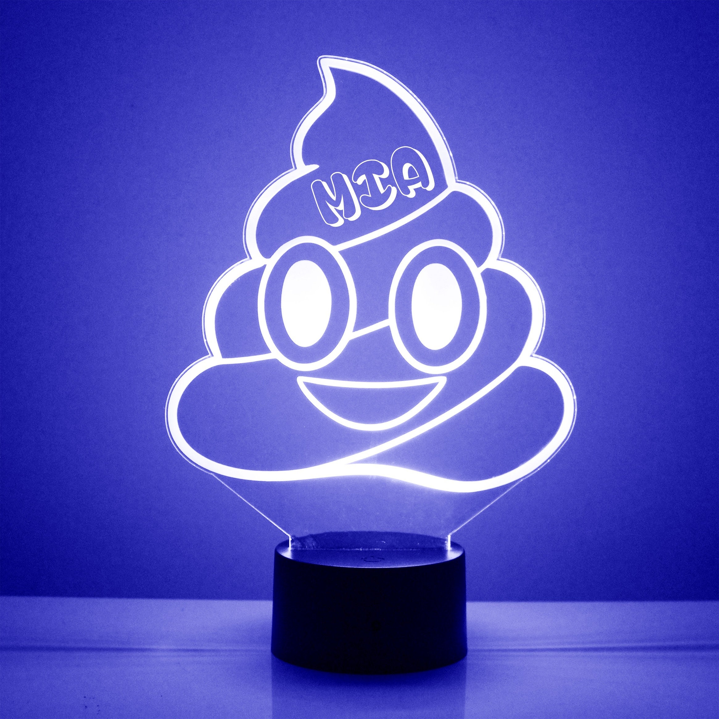 Poop Emoji Night Light, LED Night Lamp, With Remote Control, 16 Color