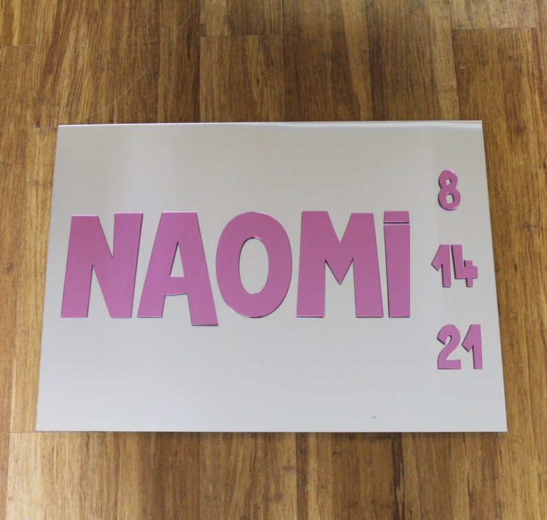 Custom Made Bar/Bat Mitzvah/ Wedding/ Party Mirrored Acrylic Sign In Board - Sweet 16 Party Sign In Board image 2