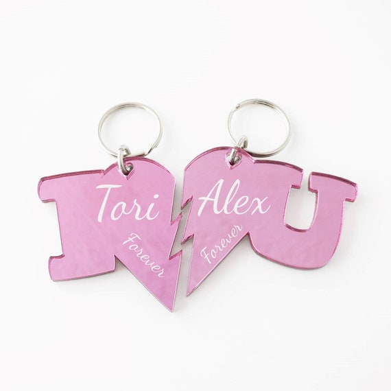 Infinity Keychain Gift, Valentines Day, Personalized Free With