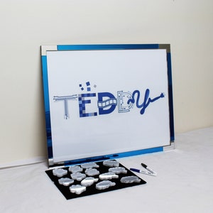 Drop Box Custom Made Bar/Bat Mitzvah Mirrored Acrylic Drop In Sign In Board - Sweet 16,- Weddings, Quinceaneras, Shadow Box Sign In Board